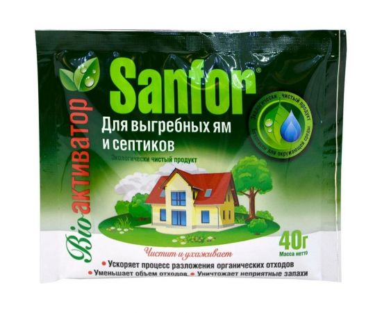 Средство для выгребных ям и септиков 40 г SANFOR 8384 