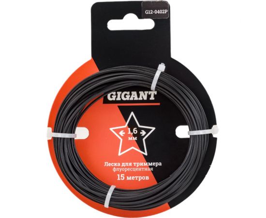 Леска для триммеров 1.6 мм, 15 м, звезда Gigant G12-0402P 