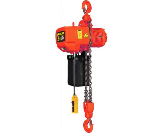 Цепная стационарная таль OCALIFT 03-02S г/п 3 тонны, высота 6 м, 380в OCA0302SN6m 