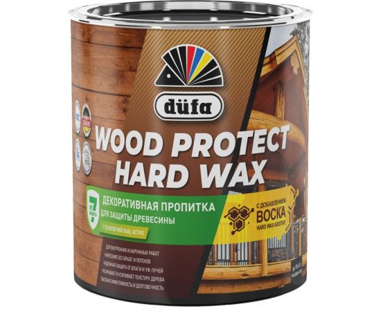Пропитка Dufa WOOD PROTECT HARD WAX белоснежный, 0.75 л МП00-010445 – изображение 3