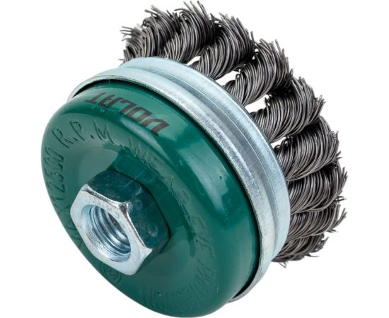 Щетка усиленная 65 мм, М14, крученая проволока для УШМ ВОЛАТ 81040-65 – изображение 2