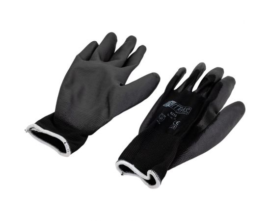 Трикотажные нейлоновые перчатки Arcticus черные, с ПУ покрытием, 13G, р.11, 12 пар 7215 ARC-1112 – изображение 5