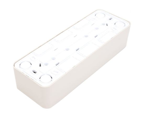 4-ая наружная розетка Schneider Electric Blanca Бежевый, с заземлением, со шторками, изолированная пластина SE BLNRA011417 – изображение 3