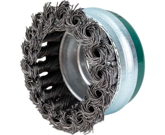 Щетка усиленная 65 мм, М14, крученая проволока для УШМ ВОЛАТ 81040-65 – изображение 3