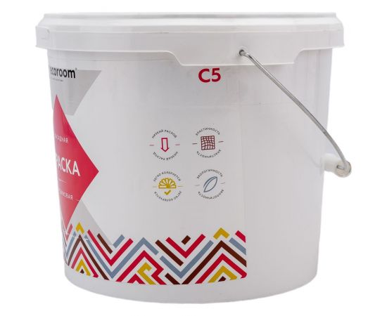 Фасадная резиновая краска ECOROOM RAL 7037 пыльно-серый, 7 кг Е-Кр-3383/7037 – изображение 2