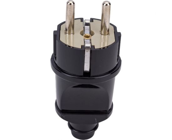 Прямая вилка duwi с заземлением черная 16А 250В 30466 1 – изображение 3