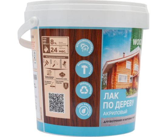 Акриловый универсальный лак FARBITEX (по дереву; 0.9 л) 4300004851 – изображение 3