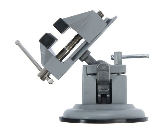 Мини-тиски ТУНДРА алюминиевые усиленное крепление на присоске, поворотный шарнир, 75 мм 7003028 – изображение 3