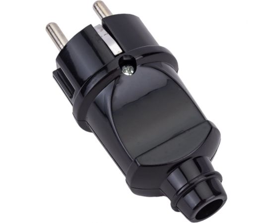 Прямая вилка duwi с заземлением черная 16А 250В 30466 1 – изображение 5