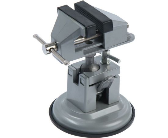 Мини-тиски ТУНДРА алюминиевые усиленное крепление на присоске, поворотный шарнир, 75 мм 7003028 – изображение 7