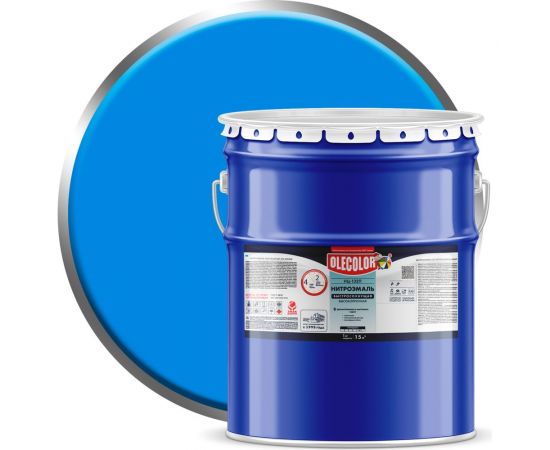 Эмаль OLECOLOR НЦ-132П голубой, 17 кг 4100000053 