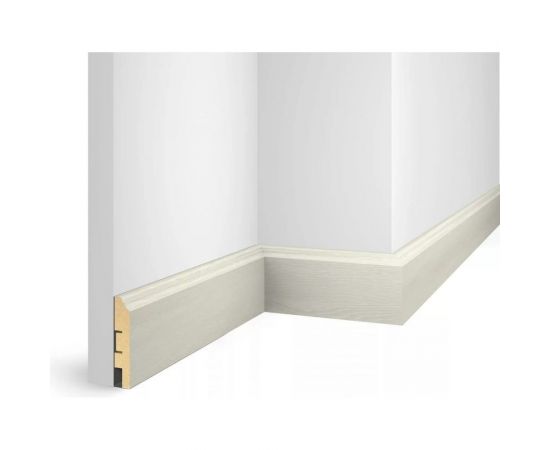 Плинтус COSCA DECOR ЕP07 NanoFlex груша Белая, 80x16x2400 мм, МДФ СПБ080947 