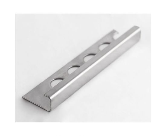 Профиль для плитки ЛУКА из нержавеющей стали 12 мм, 2.7 м, сатинированный УТ000039816 