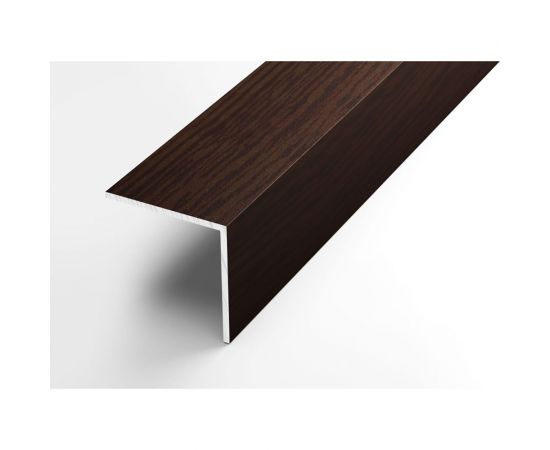 Декоративный угловой профиль ЛУКА алюминиевый, 40х40х2 мм, 2,7 м, 5 шт./уп. дуб венге УТ000020901 