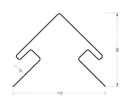 Внешний угол Docke PREMIUM (75 мм; слива) PSEU-1163 – изображение 2