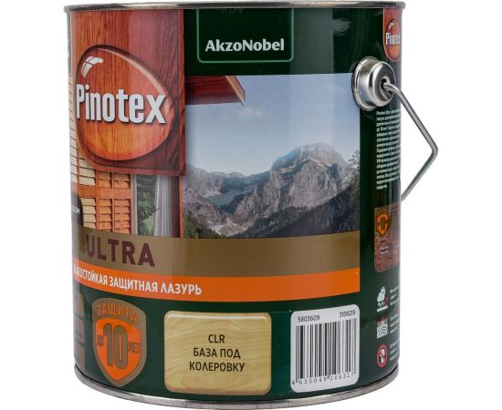 Влагостойкая защитная лазурь для древесины PINOTEX ULTRA NW (база под колеровку; 2.5 л) 5803609 – изображение 6