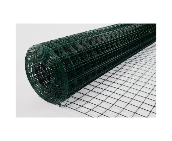 Сварная сетка ООО «ТД «КАСКАД» цинк+ПВХ, зеленая, ячейка 50x50 мм, 1.5x15 м, диаметр 2.2 мм 50501515ПВХ, – изображение 2