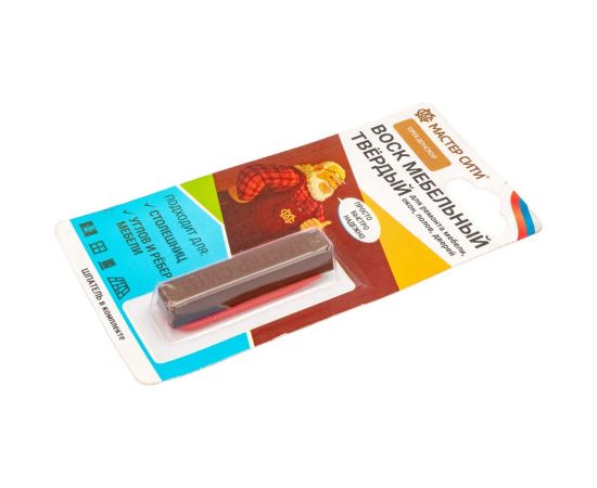 Мебельный воск Мастер Сити твердый, блистер, орех донской 2021302 – изображение 3