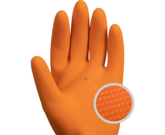 Латексные химостойкие перчатки Jeta Safety 80/50, с хлопковым напылением, 0.7 мм, р. 10/xl JCH-401-10-XL – изображение 3