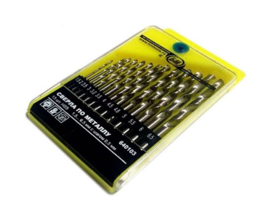 Набор сверл по металлу 13 шт, 1.5-6.5 мм БМ 640103 