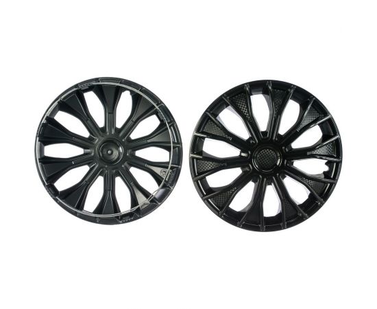 Колесные колпаки Airline 15"" Волтек черный глянец, карбон, комплект 2 шт. AWCC-15-17 