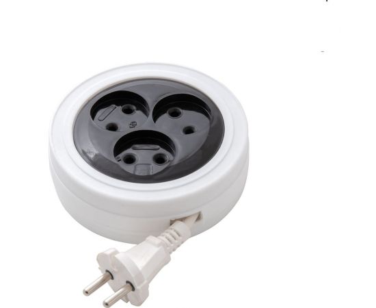 Удлинитель-рулетка АБК-СИЛА Р16-008, 3 гнезда, 3 м, ШВВП 2х0,75, 6А/220В/1320Вт 1 шт 2200002 