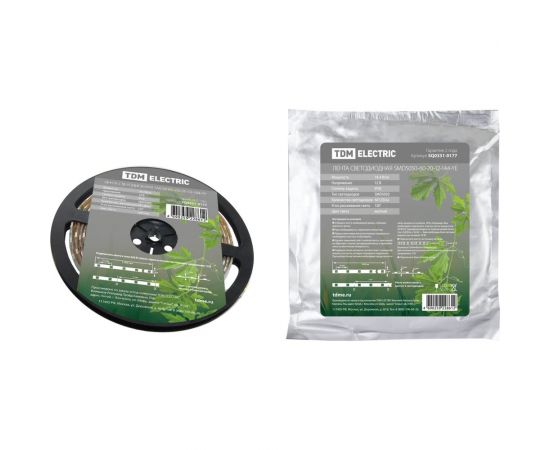 Светодиодная лента TDM SMD5050-60-20-12-144-YE 60LED/м, IP20, 12В, 14,4Вт, желтый, (У) SQ0331-0177 