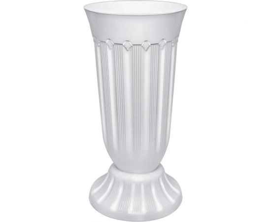 Вазон Эльфпласт Флавия 2 л, белый, высота 28 см, диаметр 15.9 см 038719 
