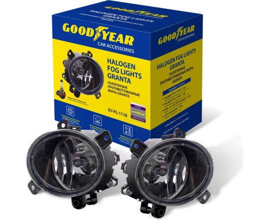 Противотуманные фары Goodyear GY-FL-1118-R галогенные, Granta, с лампами, Н11, 12 В GY-FL- GY019004 