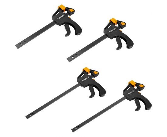 Набор быстрозажимных струбцин DEKO CLS150-300 150 мм, 300 мм, 4 шт 065-0667 
