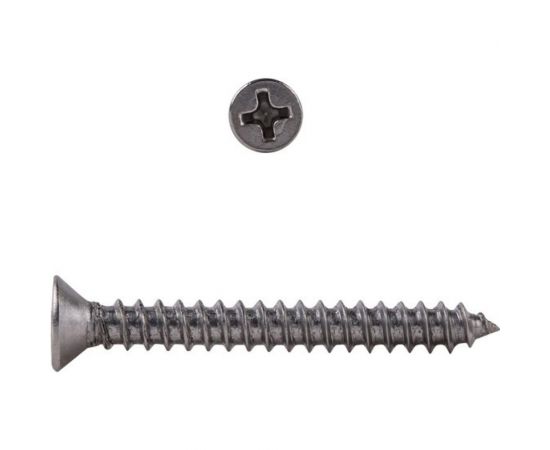 Универсальный саморез КРЕП-КОМП потай, нерж. А2, PH, DIN 7982, 3,5х25, 1000 шт. спн3525 