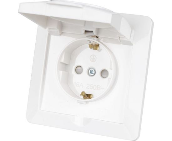 Розетка TDM 2П+З с защитными шторками и крышкой 16А 250В IP44 белая "Ильмень" SQ1823-0017 – изображение 5
