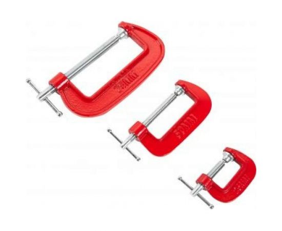 Набор струбцин G-образных, 3 предмета: 25, 50, 75 мм РемоКолор 44-0-003 – изображение 2