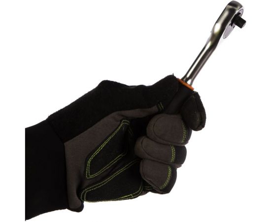 Трещотка 1/4 дюйма, 45 зубов 155мм с двухкомпонентной ручкой AV Steel AV-508611 – изображение 2