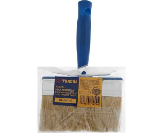 Кисть-макловица ТУНДРА смешанная щетина, пластиковая ручка, 40 х 140 мм 881576 – изображение 5