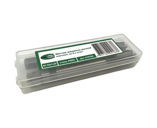 Машинно-ручной метчик TORNERI М10х1.25 комплект из 2-х штук Р6М5 019798 – изображение 2