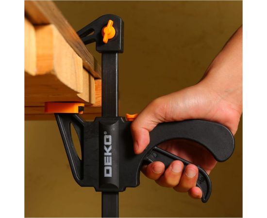 Набор быстрозажимных струбцин DEKO CLS150-300 150 мм, 300 мм, 4 шт 065-0667 – изображение 4