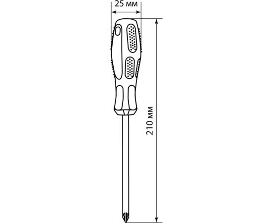 Отвертка TDM позидрайв двухкомпонентная, CR-V тип PZ0x100, серия Алмаз SQ1006-1202 – изображение 2