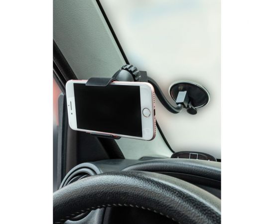 Держатель телефона на лобовое стекло SKYWAY гибкая ножка, черный S00301040 – изображение 3