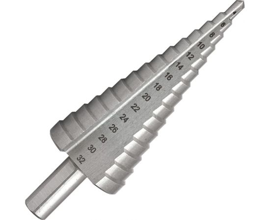 Сверло ступенчатое 4-32 мм, 15 ступеней Волжский Инструмент 5016006 