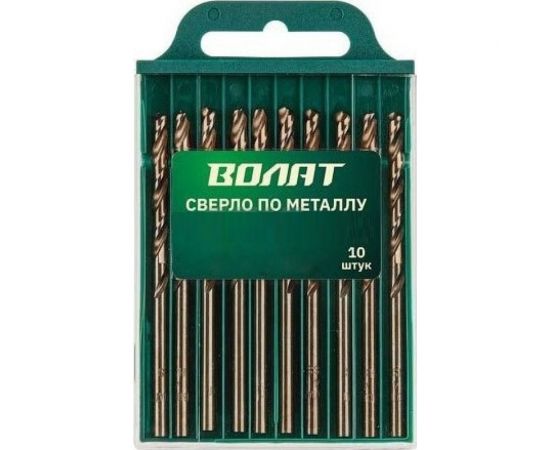 Сверло по металлу спиральное 2.5x30x57 мм, 10 штук ВОЛАТ 85025-057 