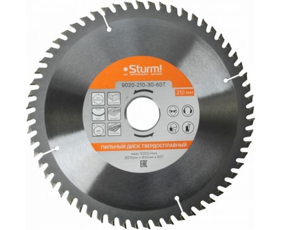Диск пильный 210х30 мм, 60T Sturm 9020-210-30-60T 