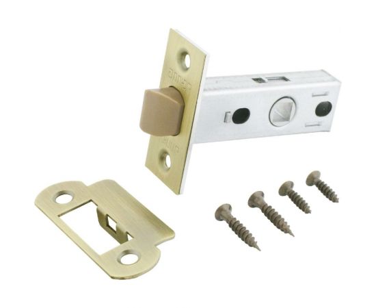 Защелка Аллюр L45-8-P MAB (матовая бронза; пластик; торцевая планка 25 мм; без ручек) 12336 