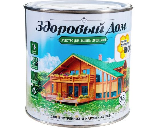 Деревозащитное средство Здоровый Дом орех 0,8 л 90000857552 
