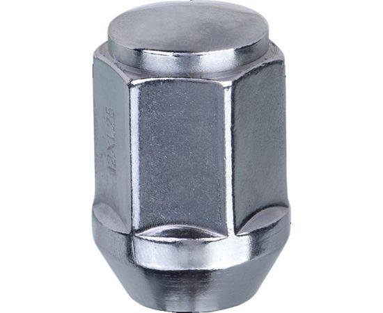 Гайка конус M12x1.25 мм, закрытая с выступом 35 мм, ключ 21 мм, хром 010, 20 шт SKYWAY S10602010 