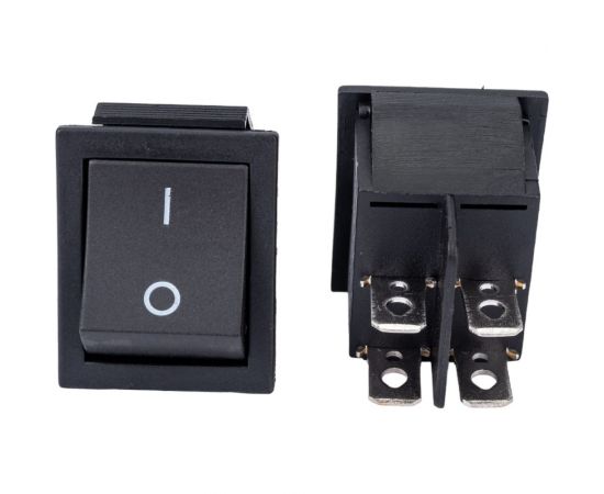 Клавиша Nord-Yada 250V 16А черная (4контакта) ON-OFF (2шт в упаковке) 905444 