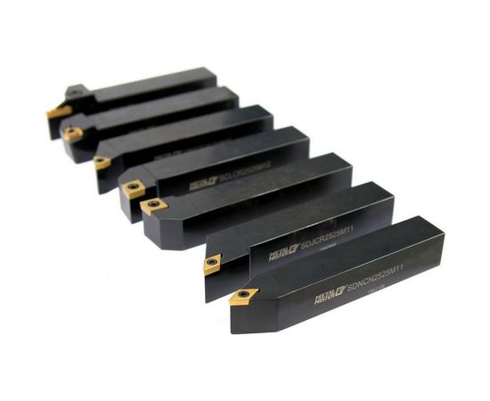 Набор резцов со сменными твердосплавными пластинами TiN (7 шт; 25 мм) MetalMaster 18339 