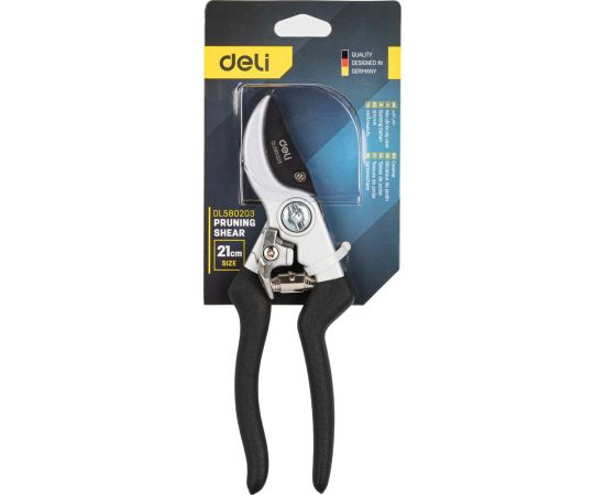 Универсальный садовый секатор DELI DL580203 210 мм, сталь 55С, тефлон 98485 – изображение 11