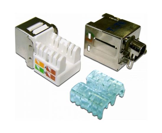 Вставка Keystone RJ-45, категория 5e, экранированная, белая, TWT-OK45STP-110WH – изображение 3