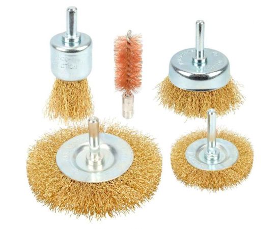 Набор щеток зачистных для дрели №3, 5 шт., 25/50/50/75/16 мм АвтоDело 44023 11846 – изображение 3